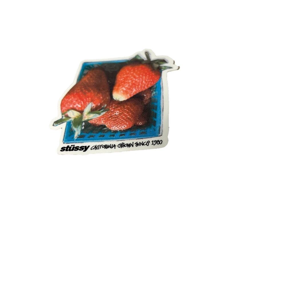 Stüssy Strawberry Basket Logo Sticker – Rare Graphic Decal – New